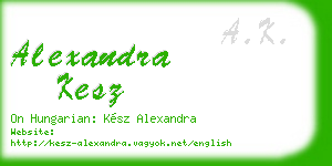 alexandra kesz business card