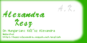 alexandra kesz business card